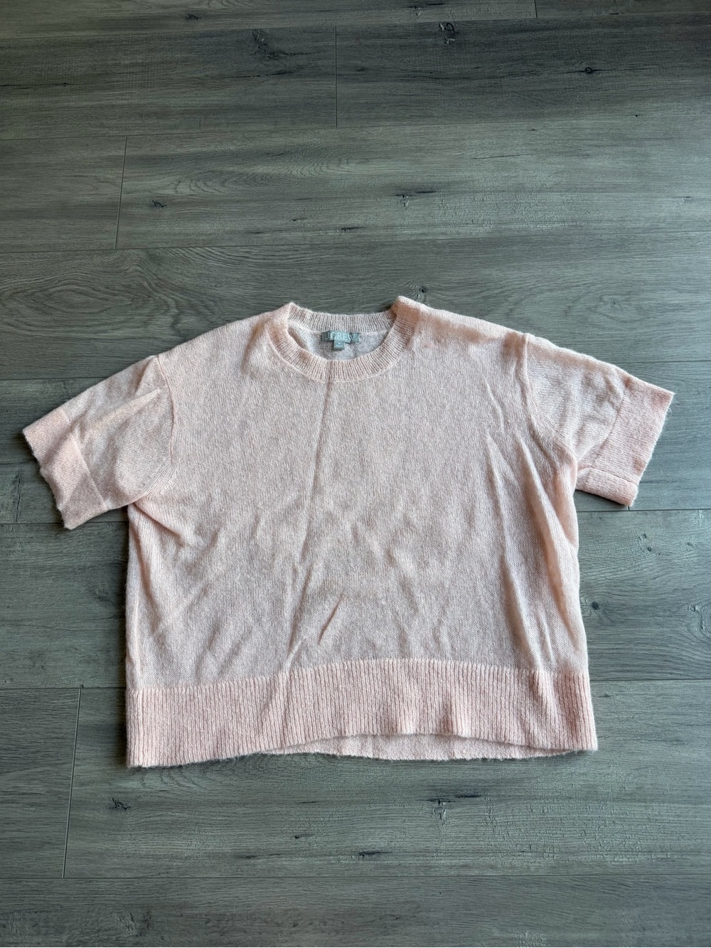 J. Crew Alpaca-blend oversized sweater T-shirt - light pink - size medium